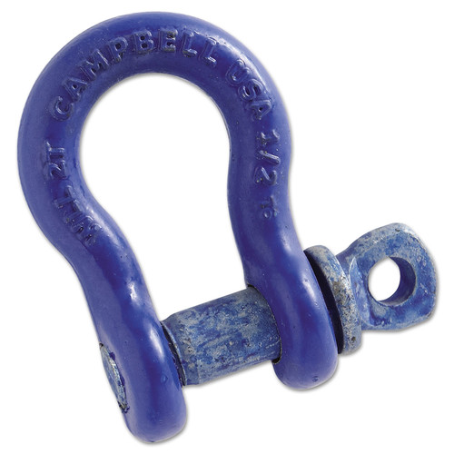 Material Handling | Campbell 5410805 419-S Series Screw Pin Shackles, 1/2-in Bail, 2-Ton Capacity image number 0