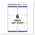 Office Jansan | Avery 05264 3.33 in. x 4 in. Shipping Labels with TrueBlock Technology for Laser Printers - White (6/Sheet, 25 Sheets/Pack) image number 8