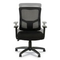  | Alera ALEELT4214F Elusion II Series Mid-Back Swivel/Tilt Mesh Chair with Adjustable Arms - Black image number 3
