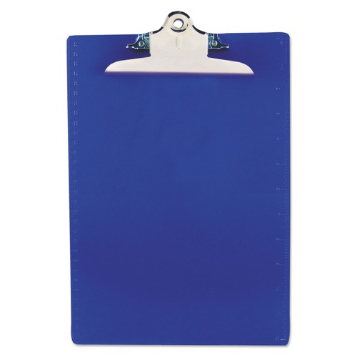  | Saunders 21602 1 in. Clip Capacity 8.5 in. x 11 in. Recycled Plastic Clipboard with Ruler Edge - Blue image number 0