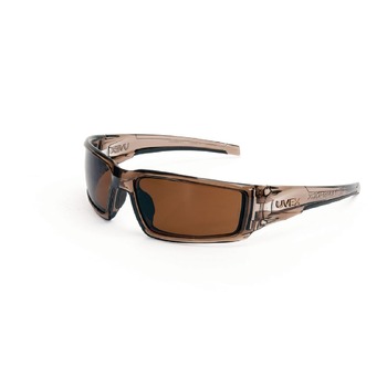 SAFETY GLASSES | Honeywell S2969 Hypershock Polarized HC Safety Eyewear - Smoke Brown/Espresso