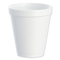 Cutlery | Dart 8J8 8 oz. Foam Drink Cups - White (25/bag, 40 Bags/Carton) image number 0