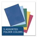 File Folders | Roaring Spring 50200 Accommodates (50) 11 in. x 8.5 in. Sheets Pocket Folder - Randomly Assorted Colors (100/Carton) image number 6