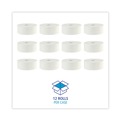 Toilet Paper | Boardwalk 6100B 3.5 in. x 1000 ft. JRT Septic Safe 2-Ply Bath Tissue - Jumbo, White (12/Carton) image number 3