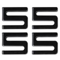  | Alera ALESW59SHBL Metal Wire Shelving S Hooks - Black (4-Piece/Pack) image number 0