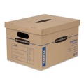  | Bankers Box 7714209 SmoothMove Classic 12 in. x 15 in. x 10 in. Moving/Storage Boxes - Small, Brown/Blue (15/Carton) image number 0