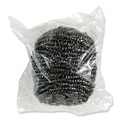 Cleaning Cloths | Boardwalk BWKSCRUBBER 3.93 in. x 1.96 in. Stainless Steel Scrubber - Silver (72/Carton) image number 1