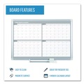 Office Jansan | MasterVision GA05105830 Four Month 48 in. x 36 in. Magnetic Dry Erase Calendar Board - White Surface, Silver Aluminum Frame image number 7