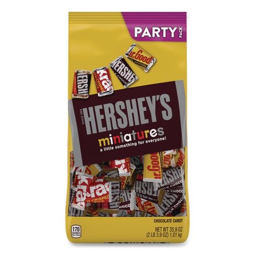 Snacks | Green Rabbit 21458 35.9 oz. Bag Miniatures Variety Party Pack - Assorted Chocolates image number 0