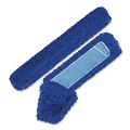 Mops | Gritt Commercial GRI182606PK 60 in. x 5 in. Microfiber Looped Dust Mop Pad Head - Blue (6/Carton) image number 5