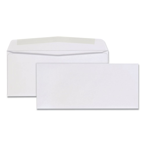 Office Jansan | Quality Park QUA90090 #9 Commercial Flap Gummed Closure 3.88 in. x 8.88 in. Business Envelope - White (500/Box) image number 0
