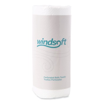 Windsoft WIN1220CT 11 in. x 8.8 in. 2-Ply Kitchen Roll Towels - White (30 Rolls/Carton)