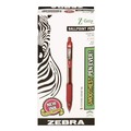 Pens | Zebra ZEB22230 Z-Grip Ballpoint Pen, Retractable, Medium 1 mm, Red Ink, Red/Clear Barrel, Dozen image number 1