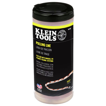 ROPES AND TIES | Klein Tools 56108 500 ft. Poly Pull Line for Light Duty Cable - Orange/White