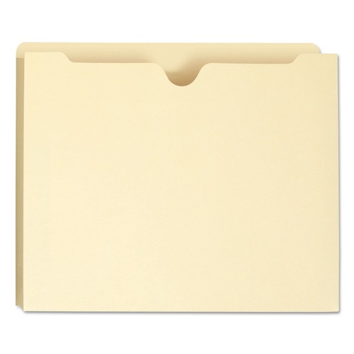 Office Jansan | Smead 75605 2 in. Expansion 100% Recycled Top Tab File Jackets - Letter, Manila (50/Box) image number 0