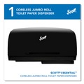 Paper Towels and Napkins | Scott 09608 Essential 20 in. x 6 in. x 11 in. Coreless Twin Jumbo Roll Tissue Dispenser - Black image number 1