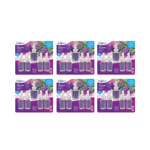 Odor Control | BRIGHT Air BRI00670CT 0.67 oz. Electric Scented Oil Air Freshener Refill - Sweet Lavender and Violet (6 Packs/Carton) image number 0