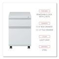 Office Filing Cabinets & Shelves | Alera ALEPBBFLG 14.96 in. x 19.29 in. x 21.65 in. 2-Drawers: Box/File Legal/Letter Left or Right File Pedestal with Full-Length Pull - Light Gray image number 5