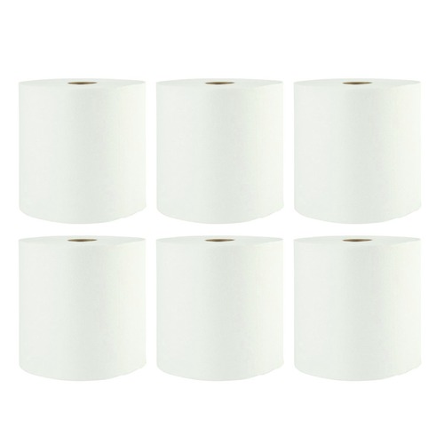Paper Towels and Napkins | Boardwalk BWK35XTRA 8 in. x 800 ft. 1-Ply Xtra Roll Towels - White (6/Carton) image number 0