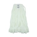 Mops | Boardwalk BWK8003 Enviro Clean Looped Mop Head With Tailband - Large, White (12/Carton) image number 7