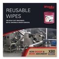 Office Jansan | WypAll 41055 12.4 in. x 12.2 in. Power Clean Jumbo Roll X80 Heavy Duty Cloths - Red (1/Carton) image number 7