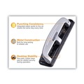 Office Jansan | PaperPro 2101 9/32 in. Holes 12-Sheet EZ Squeeze 3-Hole Punch - Black/Silver image number 2
