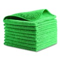 Cleaning Cloths | Rubbermaid Commercial 1820582 16 in. x 16 in. Microfiber Cleaning Cloths - Green (24/Pack) image number 2