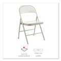Office Chairs | Alera ALECA944 Armless Steel Folding Chair Supports Up to 275 lbs. - Taupe (4/Carton) image number 5