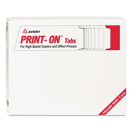 Office Jansan | Avery 20416 11 in. x 8.5 in. 5-Tab 3-Hole Punched Customizable Print-On Dividers - White (30/Box) image number 0