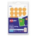 Office Jansan | Avery 05471 Printable Self-Adhesive Removable 0.75 in. Color-Coding Labels - Neon Orange (24-Piece/Sheet, 42-Sheet/Pack) image number 0