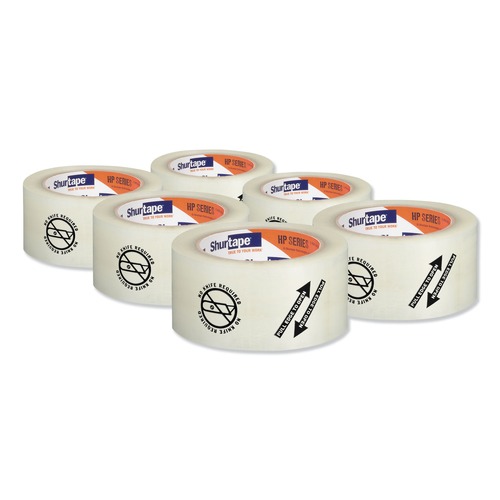  | Duck 242762 2.08 in. x 110 yds. 3 in. Core Folded Edge Tape - Clear (6/Pack) image number 0