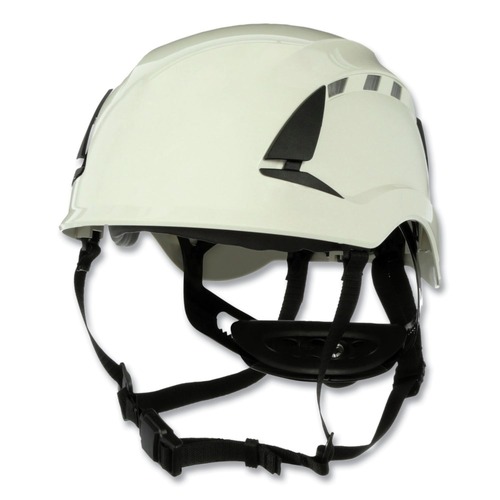 Protective Head Gear | 3M X5001V-ANSI SecureFit X5000 Series Vented 6-Point Pressure Diffusion Ratchet Suspension Safety Helmet - White image number 0