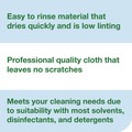 Food Service | Tork 192197 1-Ply 5 x 10.75 Foodservice Cleaning Towel - White (1/Carton) image number 3