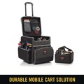 Cleaning Carts | Rubbermaid Commercial 1902465 Executive 14.25 in. x 16.5 in. x 25 in. 16-Compartment Quick Cart - Dark Gray image number 5