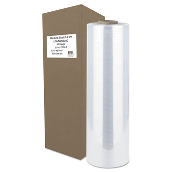 MATERIAL HANDLING ACCESSORIES | Universal UNVM205080 20 in. x 5000 ft. 20.3 micron, Machine Stretch Film - Clear (1 Roll)