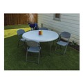 Office Furniture & Lighting | Iceberg 64037 Rough n Ready 18 in. Seat Height Commercial Folding Chair Supports Up to 350 lb - Charcoal Seat/Back/Charcoal Base (4/Pack) image number 5