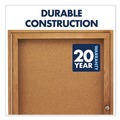  | Quartet 363 24 in. x 36 in. Enclosed Indoor Cork Bulletin Board with 1 Hinged Door - Tan Surface, Oak Fiberboard Frame image number 3