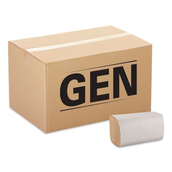 GEN GENSF5001K 1-Ply 9 in. x 9.25 in. Single-Fold Paper Towels - Kraft (334/Pack, 12 Packs/Carton)
