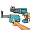 Concrete Dust Collection | Makita XRH12ZW 18V LXT Lithium-Ion Brushless 11/16 in. AVT SDS-PLUS AWS Capable Rotary Hammer with HEPA Dust Extractor (Tool Only) image number 4
