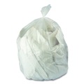 Trash Bags | Boardwalk H5645TCKR01 23 Gallon 0.9 mil 28 in. x 45 in. Perforated Roll Linear Low Density Can Liners - Clear (25 Bags/Roll, 8 Rolls/Carton) image number 3