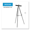 Office Jansan | MasterVision FLX09101MV Adjusts 35 in. to 64 in. High Telescoping Tripod Display Easel - Metal, Black image number 3