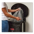 Cleaning & Janitorial Supplies | Rubbermaid Commercial FG635000BLA 13.38 in. x 19.88 in. x 29.25 in. 30 Gallon Premium Step-On Nylon Linen Hamper Bag - Black image number 3