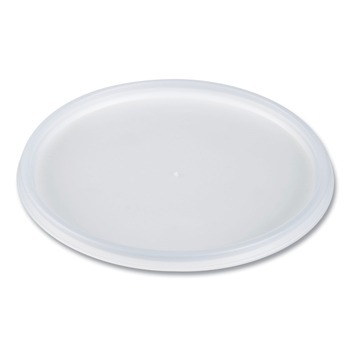 Dart Flat Vented Plastic Lids for 24 - 32 oz. Foam Containers - Translucent (500/Carton)