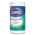 Cleaning & Janitorial Supplies | Clorox 01656 7 in. x 8 in. 1-Ply Disinfecting Wipes - Fresh Scent, White (450/Carton) image number 1
