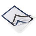 Office Furniture Accessories | Durable 476807 Infoframe DURAFRAME 9.5 in. x 12 in. Self Adhesive Double Sided Sign Holder - Dark Blue Frame (2/Pack) image number 4