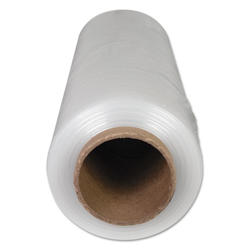 Cleaning & Janitorial Supplies | Universal UNV64718 18 in. x 1500 ft. 12 mic 47-Gauge High-Performance Handwrap Film - Clear (4/Carton) image number 0