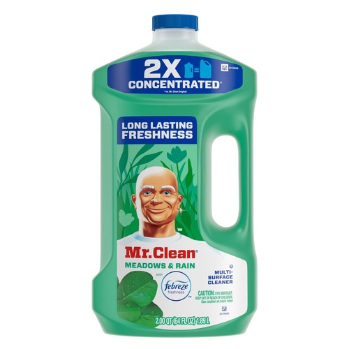 Office Jansan | Mr. Clean 80749542 64 oz Multipurpose Cleaning Solution with Febreze - Meadows and Rain Scent image number 0