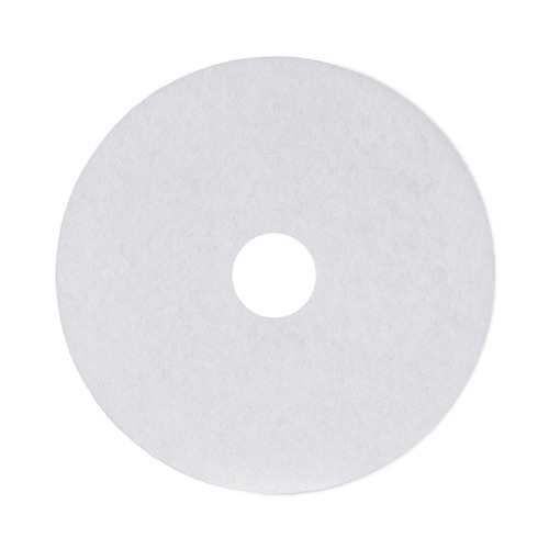 Cleaning Cloths | Boardwalk BWK4017WHI 17 in. Diameter Polishing Floor Pads - White (5/Carton) image number 0