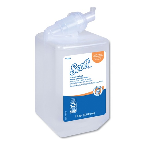 Cleaning & Janitorial Supplies | Scott 91554 1,000 mL Antimicrobial Foam Skin Cleanser Refill - Fresh Scent image number 0