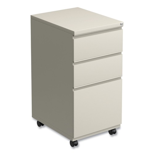  | Alera ALEPBBBFPY 14.96 in. x 19.29 in. x 27.75 in. 3-Drawers: Box/Box/File Legal/Letter Left or Right File Pedestal with Full-Length Pull - Putty image number 0